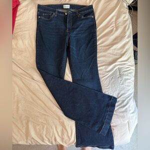 Crown & Ivy Blue Flare Wide Leg Jeans